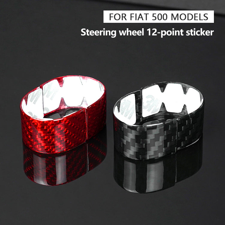 Centro/Mirino volante - Carbonio Nero o Rosso - Fiat 500 Abarth Restyling