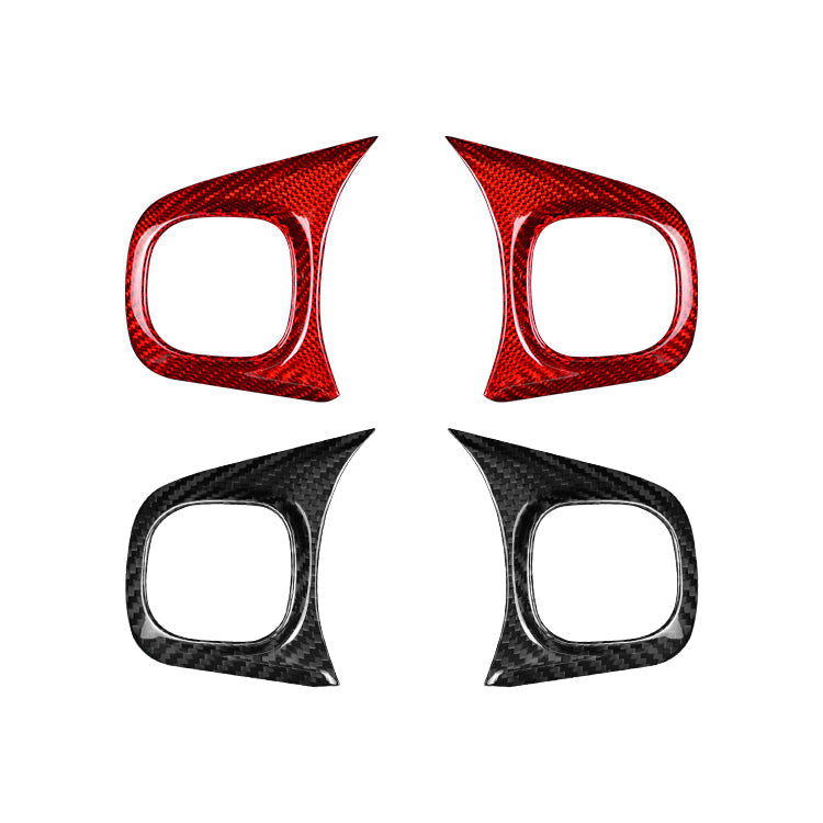 Cover per pulsanti volante; Coppia - Carbonio Nero o Rosso - Fiat 500 Abarth Restyling - Extreme Italia