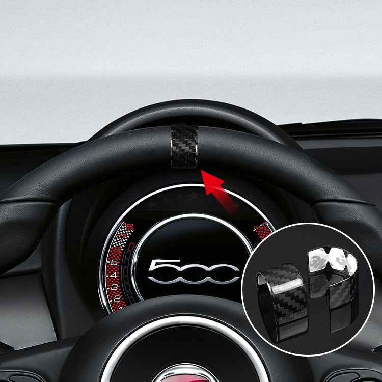 Centro/Mirino volante - Carbonio Nero o Rosso - Fiat 500 Abarth Restyling