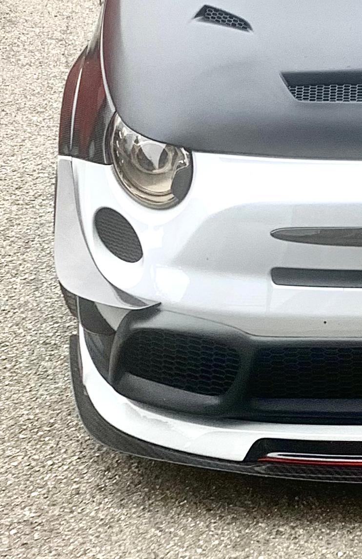 Canards Anteriori Grandi - Carbonio o Vetro Resina - Fiat 500 Abarth