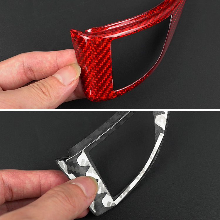 Cover pulsanti volante; Coppia - Carbonio Nero o Rosso - Fiat 500 Abarth Pre Restyling