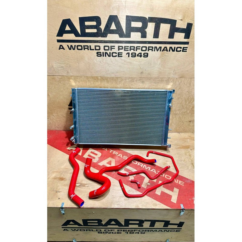 Radiatore maggiorato Abarth 500 595 + kit manicotti acqua
