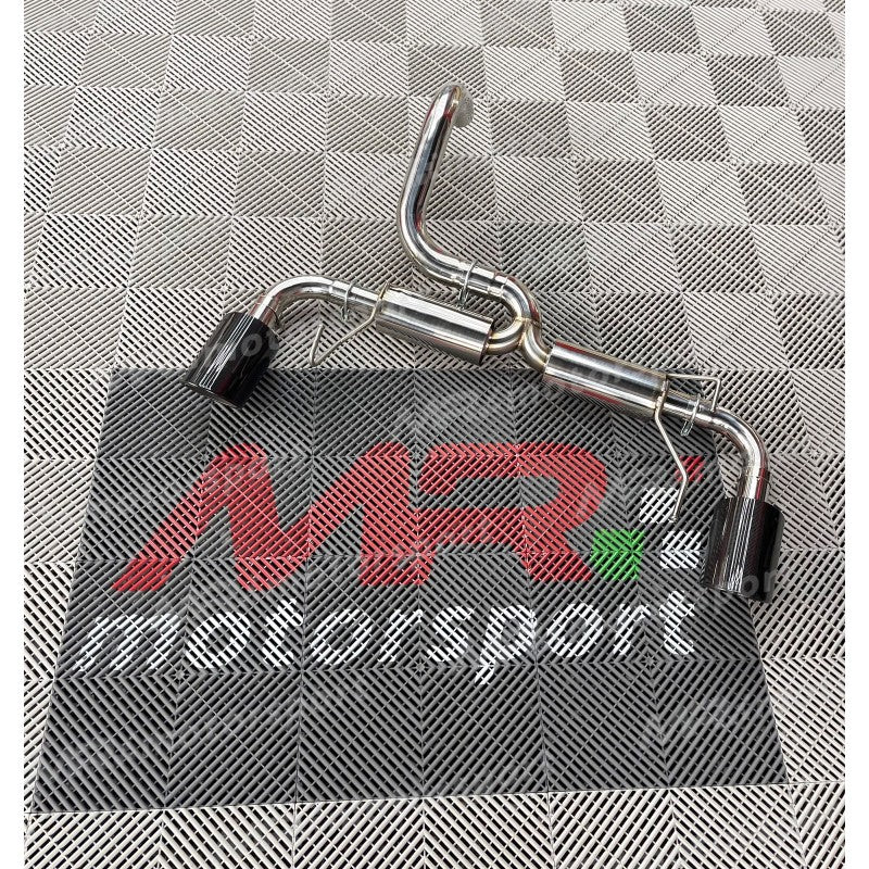 Terminale con minipance silenziato 500 595 abarth con finalini in CARBONIO 120 MM - EXTR3ME ITALIA