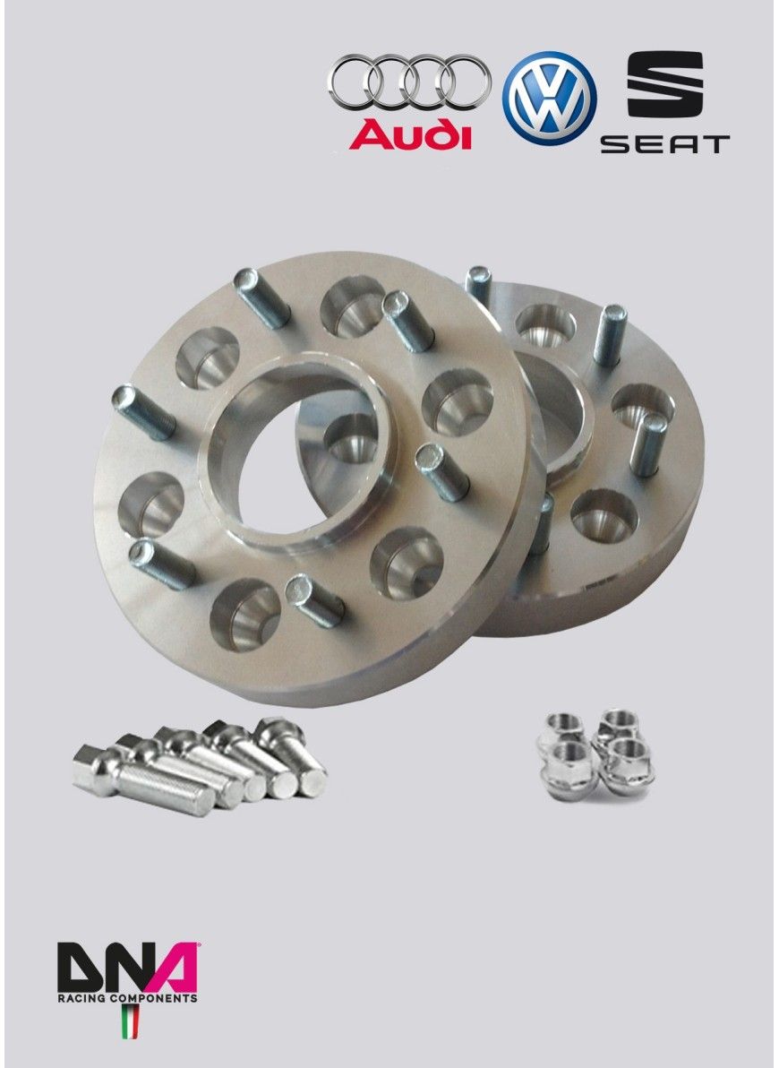 AUDI TT FV3-FVP-FV9-FVR WHEEL SPACERS (PAIR) 25 mm WITH DOUBLE HOLES PATTERNS + BOLTS AND NUTS KIT
