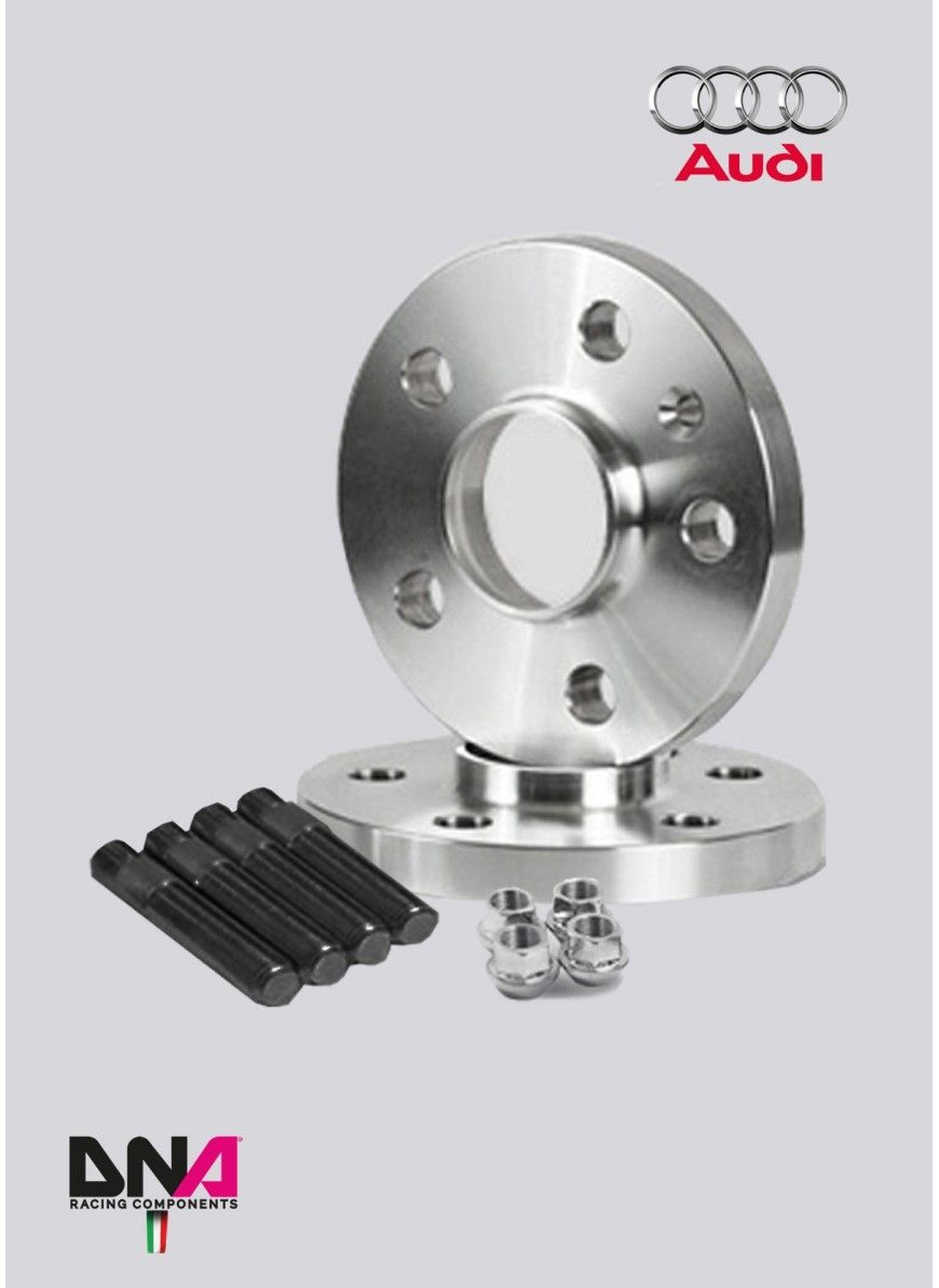 KIT DISTANZIALI RUOTE (COPPIA) 20 mm + PRIGIONIERI + DADI RUOTA MOTORSPORT AUDI A1-S1 8X1-8XK