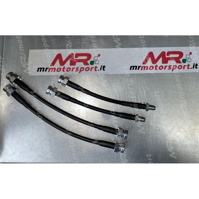 Kit 4 tubi freno aeronautici in treccia per Grande punto Abarth / Punto Evo Abarth - 4 pezzi (4 POSTERIORI )