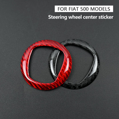 Cover stemma volante - Carbonio Nero o Rosso - Fiat 500 Abarth Restyling
