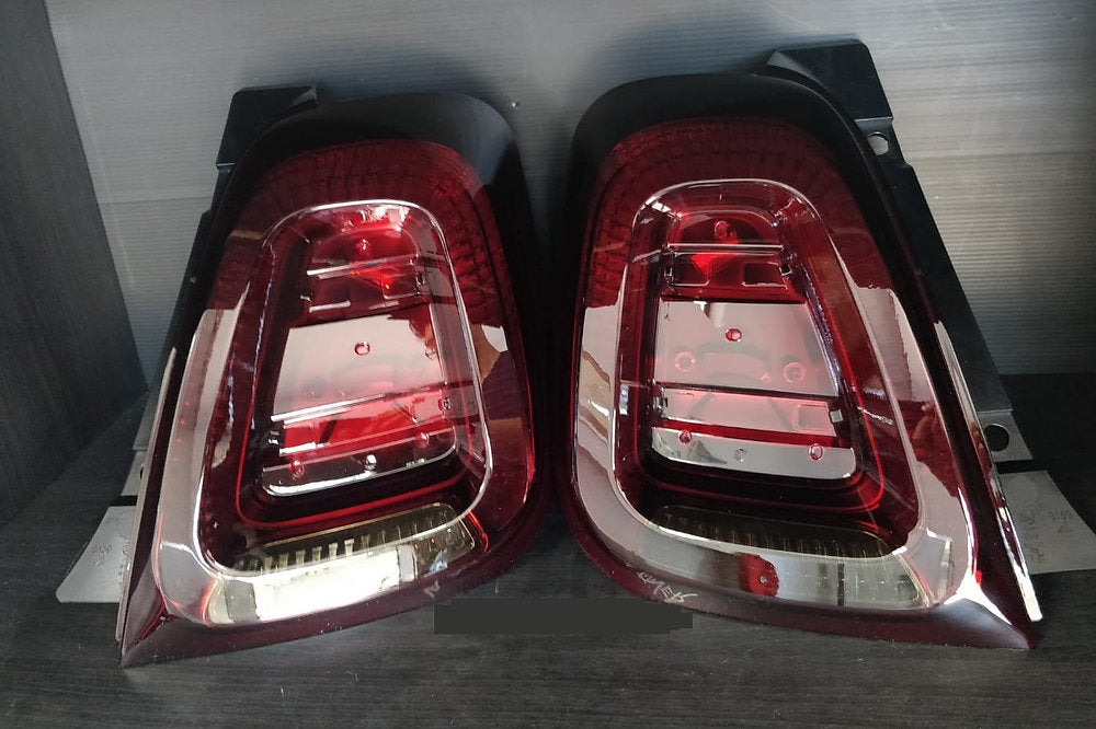 Fari posteriori Fumè con cover wrap Carbon - 500 Abarth pre e post restyling - EXTR3ME ITALIA