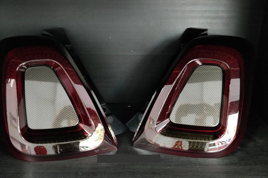 Fari posteriori Fumè con cover wrap Carbon - 500 Abarth pre e post restyling - EXTR3ME ITALIA