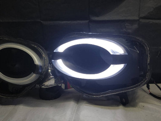Sotto fari restyling nero opaco striscia led - 500 Abarth - EXTR3ME ITALIA