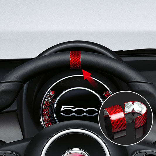 Centro/Mirino volante - Carbonio Nero o Rosso - Fiat 500 Abarth Restyling
