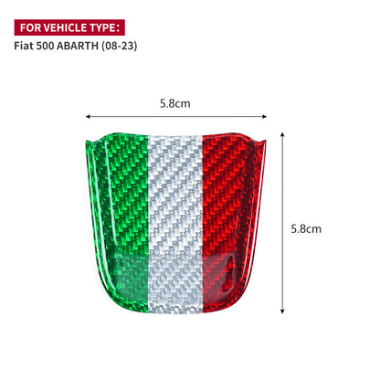 Inserto in Carbonio per volante - Carbonio Nero o Tricolore - Fiat 500/Abarth Restyling - Extreme Italia