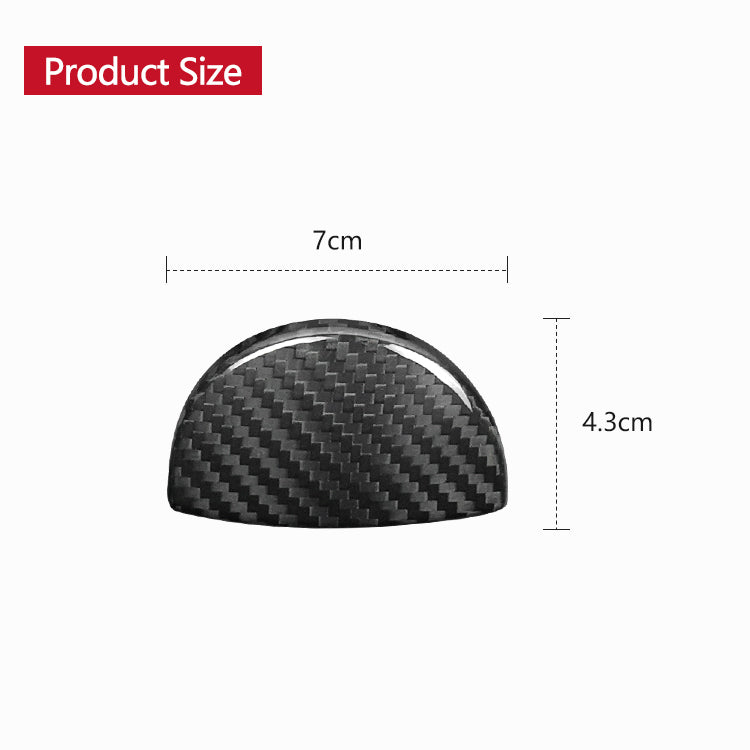 Cover maniglia vano portaoggetti - 100% Carbonio - Fiat 500 Abarth Restyling