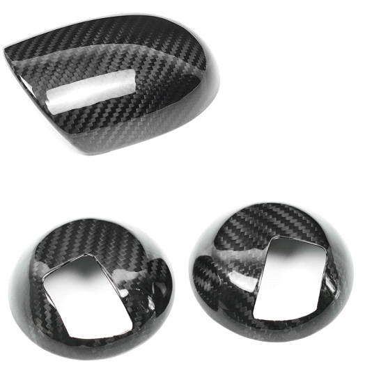 Coppia di coperture maniglie interne in vera fibra di carbonio – Abarth 595 / 695 – Fiat 500