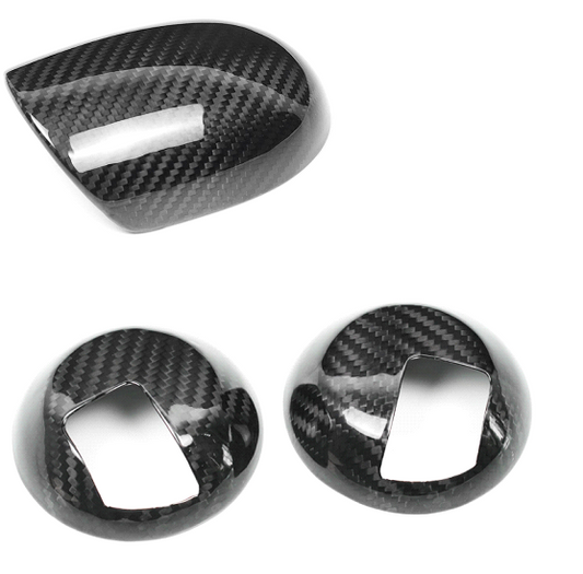 Coppia di coperture maniglie interne in vera fibra di carbonio – Abarth 595 / 695 – Fiat 500