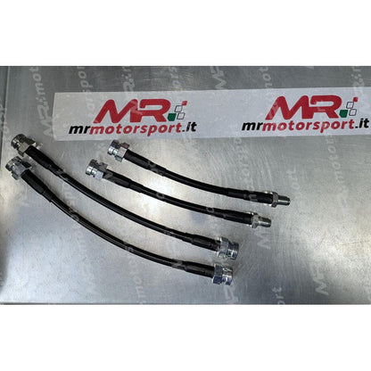 Kit 4 tubi freno aeronautici in treccia per Abarth 500/595 - 4 pezzi (4 POSTERIORI )