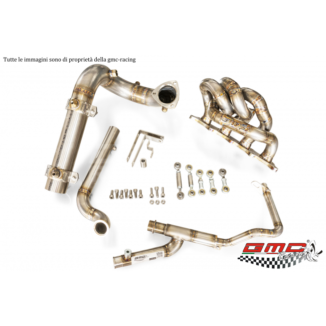 KIT COLLETTORE ATTACCO TURBO TD04 CON WASTEGATE ESTERNA CON KIT DOWNPIPE