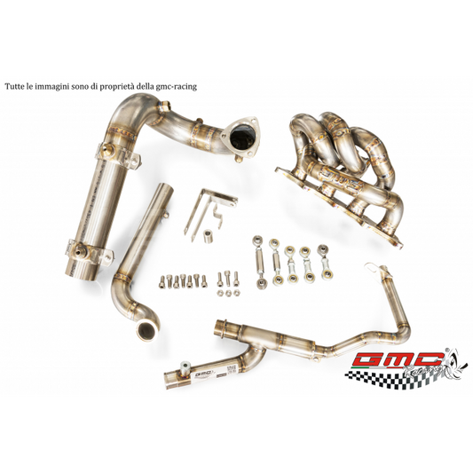 KIT COLLETTORE ATTACCO TURBO TD04 CON WASTEGATE ESTERNA CON KIT DOWNPIPE