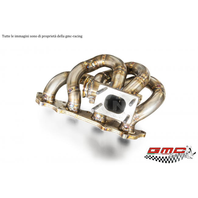 KIT COLLETTORE ATTACCO TURBO TD04 CON WASTEGATE ESTERNA CON KIT DOWNPIPE