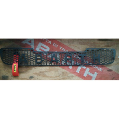 GRIGLIA FIAT 500 ABARTH ASSETTO CORSE ACCIAIO INOX NERO OPACO SENZA GANCIO SABELT