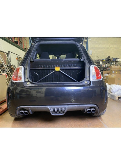BARRA DUOMI POSTERIORE IN CARBONIO ABARTH 500 EU CON KIT TIRANTI (4 POSTI)