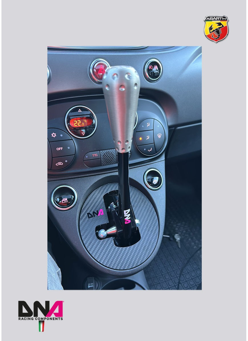 KIT COPERCHIO LEVA CAMBIO CORTA REGOLABILE IN FIBRA DI CARBONIO ABARTH 500