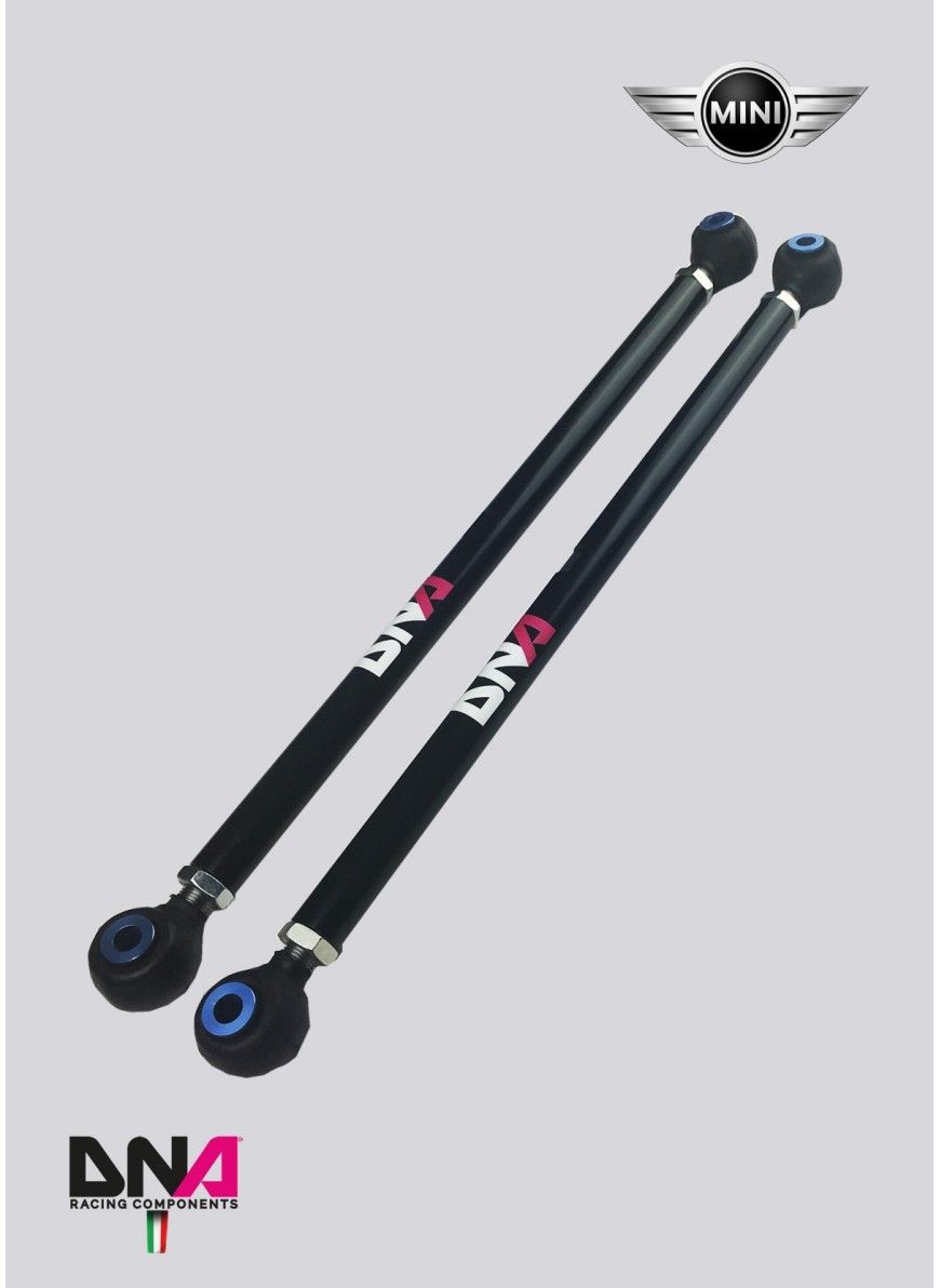MINI (R50 R52 R53 R55 R56 R57) KIT TIRANTI SOSPENSIONE POSTERIORE REGOLABILE PER CAMPANATURA (2 PZ)