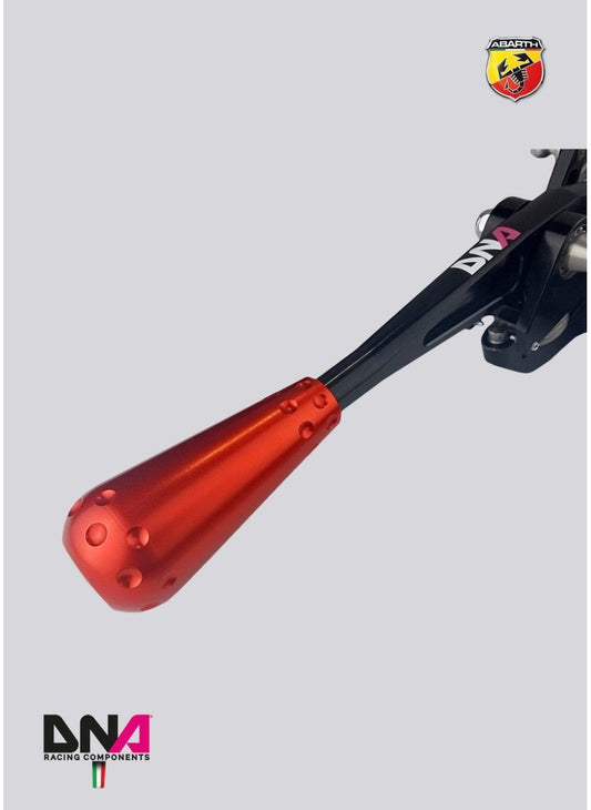 ABARTH 500 BLACK ANODISED PERFORMANCE ADJ SHORT SHIFTER WITH ALUMINIUM 695 STYLE RED KNOB KIT (ABARTH & MULTIJET ONLY)