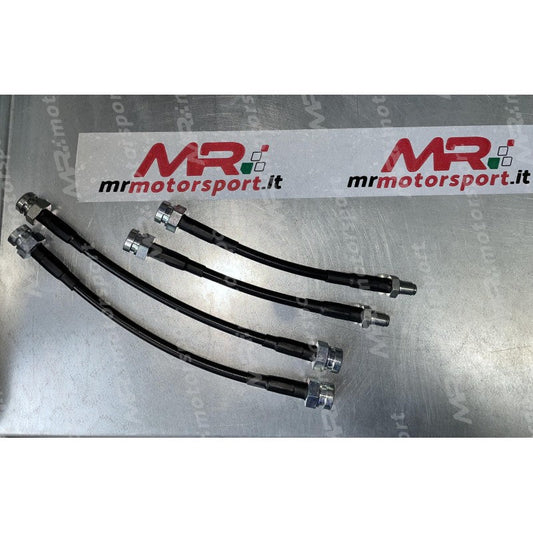 Kit 4 tubi freno aeronautici in treccia per Grande punto Abarth / Punto Evo Abarth - 4 pezzi (4 POSTERIORI )