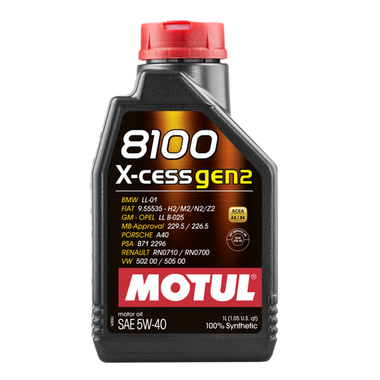 Olio motore MOTUL 8100 X-CESS GEN2 5W-40 1L